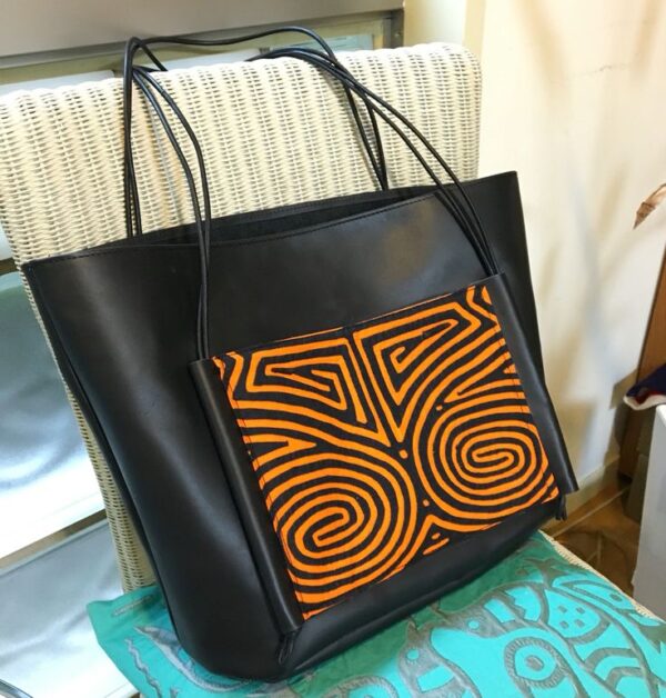 Molas bigpocket shourder totebag africain